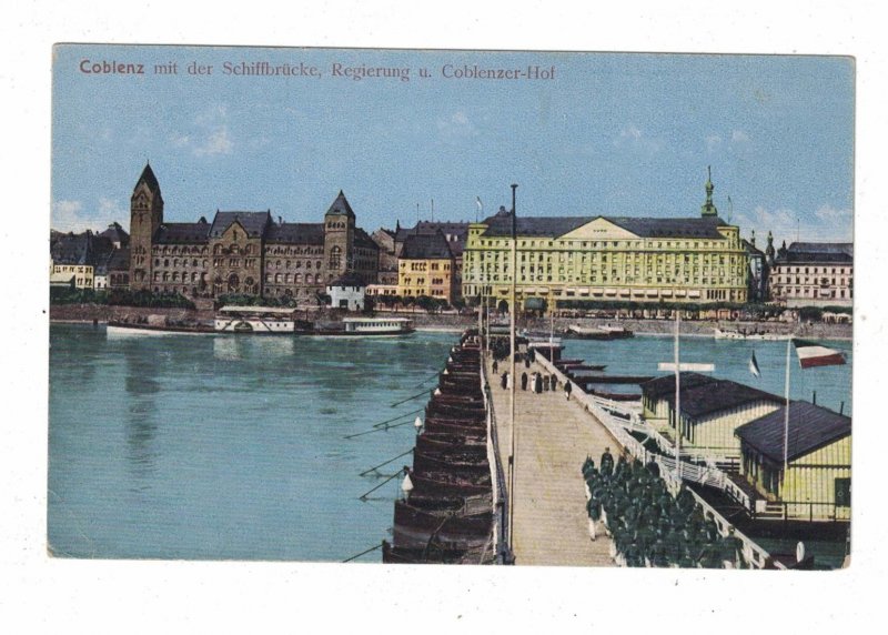 Germany  Coblenz mit der Schiffbrucke Regierung u. Coblenz - Hof