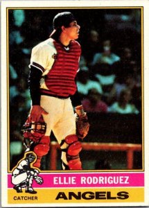 1976 Topps Baseball Card Ellie Rodriguez California Angels sk13398