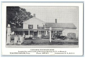 c1910's Gailor's Tourists Rest Car Saratoga Springs New York NY Antique Postcard 