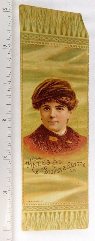 Lovely CalendarAndes Stoves and Ranges Actress on Carpet Bookmark Trade Card #T