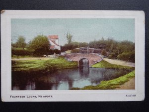 Wales NEWPORT Fourteen Locks c1908 Postcard by Arcadian