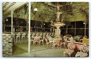 1950s CLEARWATER FL THE KAPOK TREE INN FOUNTAIN ROOM N HAINES RD POSTCARD P3124