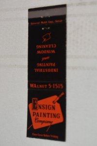 Ensign Painting Company Advertising 20 Strike Matchbook Cover