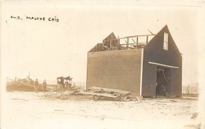 H30/ Kankakee & Bloom Railroad RPO Illinois RPPC Postcard Storm Disaster c1910