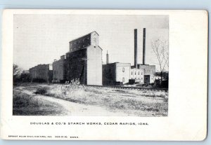 Cedar Rapids Iowa Postcard Douglas Co Starch Works Building Exterior View 1905