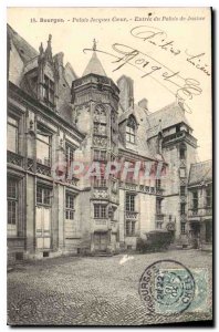 Old Postcard Bourges Palais Jacques Coeur Entree Courthouse