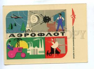 200819 RUSSIA ADVERTISING AEROFLOT old postcard