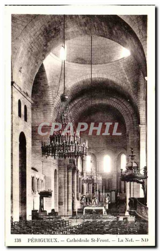 Old Postcard Perigueux Périgueux Cathedral Nave