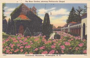 The Rose Garden showing Portiuncula Chapel - Franciscan Monastery Washington DC