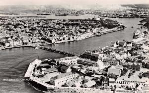 WILLEMSTAD CURACAO NETHERALANDS ANTILLES AERIAL PHOTO POSTCARD