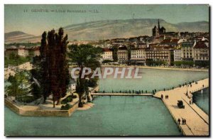 Switzerland - Schweiz - Geneva - Geneva - L & # 39Ile Rousseau - Old Postcard