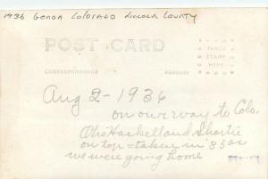 1936 Genoa Colorado Lincoln County Tower RPPC real photo postcard 12286