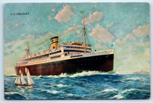 Steamship Uruguay American Republic Ocean Liner Postcard