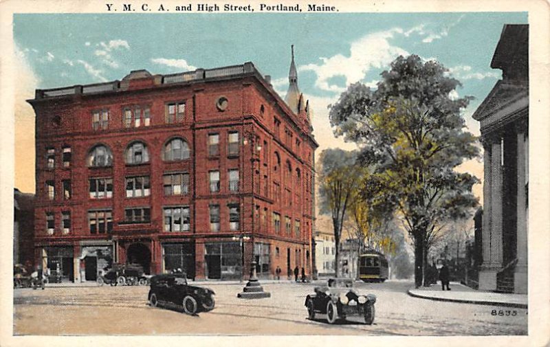 YMCA And High Street Portland Maine USA 1922 