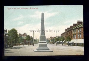 TQ3099 - Essex - The High Street and Memorial in Brentwood - postcard