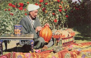 Vintage Kashmir India Papier Mache Artisan Craft Real Photo Postcard