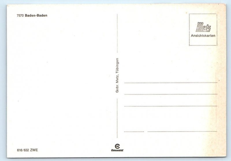 Baden-Baden multiview GERMANY 4x6 Postcard