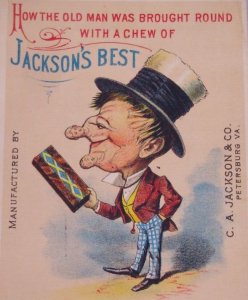 1800s Centennial Expo Puzzle Jackson's Best Tobacco Cigars Petersburg Trade Card