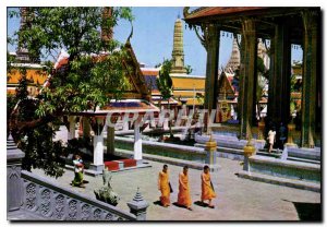 Postcard Modern Inside the ground of Wat Phra Keo Etnerald Buddha Temple Bangkok