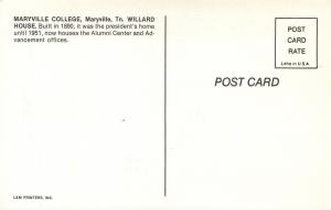 Maryville Tennessee~Willard Hall Alumni Center~Advancement Office 1960s