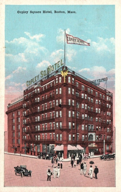 Vintage Postcard Copley Square Hotel Building Landmark Boston Massachusetts MA