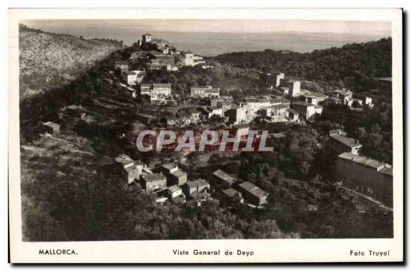 Old Postcard Mallorca Vista General De Deya