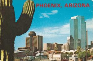 Arizona Phoenix Skyline Showing The Hyatt Regency Hotel