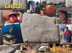 Peru Cusco Twelve Angle Stone multi view postcard