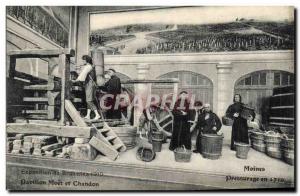 Old Postcard Folklore Wine Vineyards Champagne Moet et Chandon Pavilion Bruss...