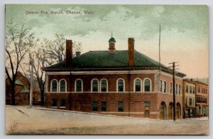 Chelsea Mass Central Fire Station Massachusetts c1910 Postcard K30