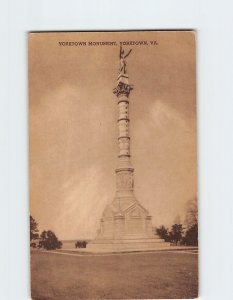 Postcard Yorktown Monument Yorktown Virginia USA