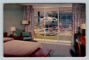 Niagara Falls ON-Ontario Park Hotel, Poolside View, Chrome Postcard