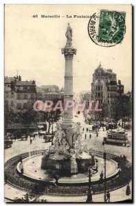 Old Postcard Marseille La Fontaine