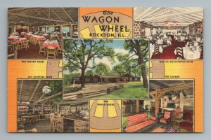 Wagon Wheel Restaurant Rockton Multiple Views Multi IL Illinois Postcard