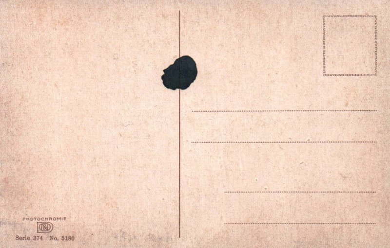 Pretty Girl checking the Mailbox - c1920 - Vintage Postcard