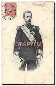 Old Postcard HM King Alfonso XIII of & # 39Espagne