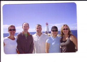 People at Peggy's Cove, Nova Scotia, Real Photo Boastcard