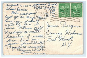 Dingmans Ferry PA Ceremony Commemorating Israel Postcard Tannersville Hebrew