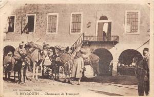 B91565 beyrouth beirut transport camels liban lebanon folklore  types