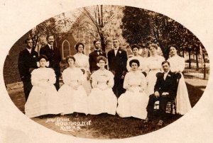 RPPC  1908  Manheim  Pennsylvania High School Graduating Class of 08'  Postcard