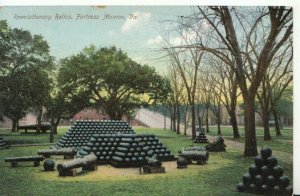 America Postcard - Revolutionary Relics - Fortress Monroe, Virginia - Ref TZ8132