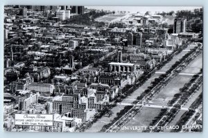 Chicago Illinois lL Postcard RPPC Photo University Of Chicago Campus Aerial View