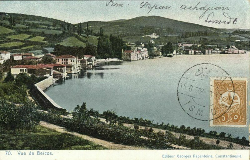 ottoman turkey, CONSTANTINOPLE, Vue de Beïcos (1908) Postcard