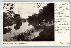 Moorhead Minnesota Postcard Scene Red River Exterior View c1907 Vintage Antique