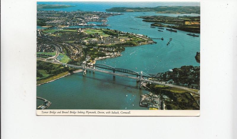 BF29990 cleverland bridge  tamar bridge devon UK front/back image