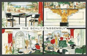 Ca 1956* PPC MILWAUKEE WI SCHLITZ BREWERY ASSEMBLY GREETING AREA