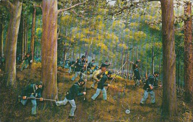 Union Soldiers Rushing Forward To Challenge Confederates On Sondgrass Hill