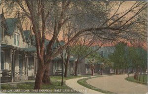 US Army Officers Homes Fort Douglas Salt Lake City Utah c1910s postcard E249 