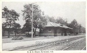 B and O Depot, Syracuse, IN, USA Train Railroad Station Depot Unused 