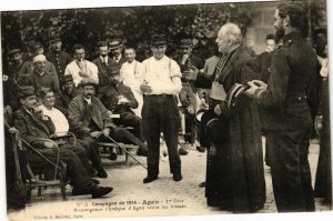 CPA AK AGEN - 1er Serie Monseigneur l'EVEQUE d'AGEN visite les blesses (210714)